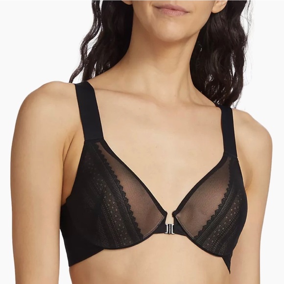 Spanx Bra-llelujah Illusion-Lace Full Coverage Front Clasp Closure Bra New Black - Picture 13 of 16